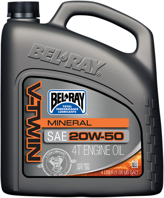 Aceite Motor Para Harley-Davidson Bel-Ray V-Twin 20W-50 Mineral 4L