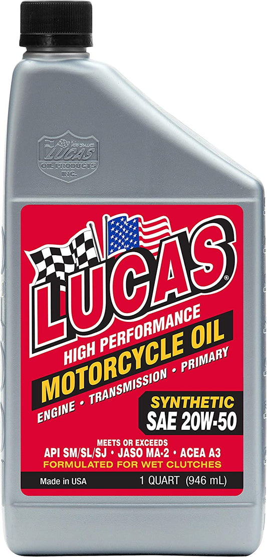 Aceite Motor Lucas 40702 20W50 Synthetic V-Twin Motorcycle Oil For Harley-Davidson 62600005 62600011 62600015 62600021 amsoil MCV1Q