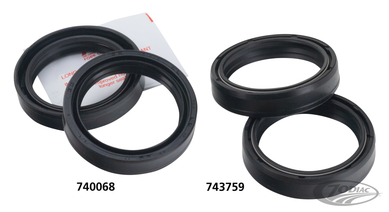 Motorcycle Fork Oil Seals - 43x54x11mm Size (Pack Of 2 With Grease) For Street, Dual Sport & Off-Road Bikes