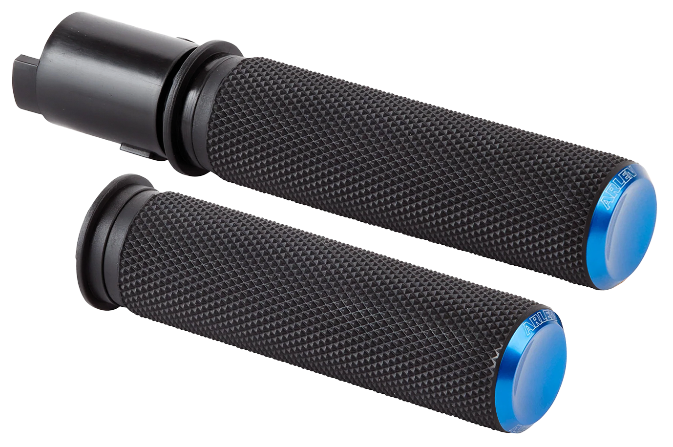 Arlen Ness Knurled Fusion Blue Lenkergriffe für Harley Davidson