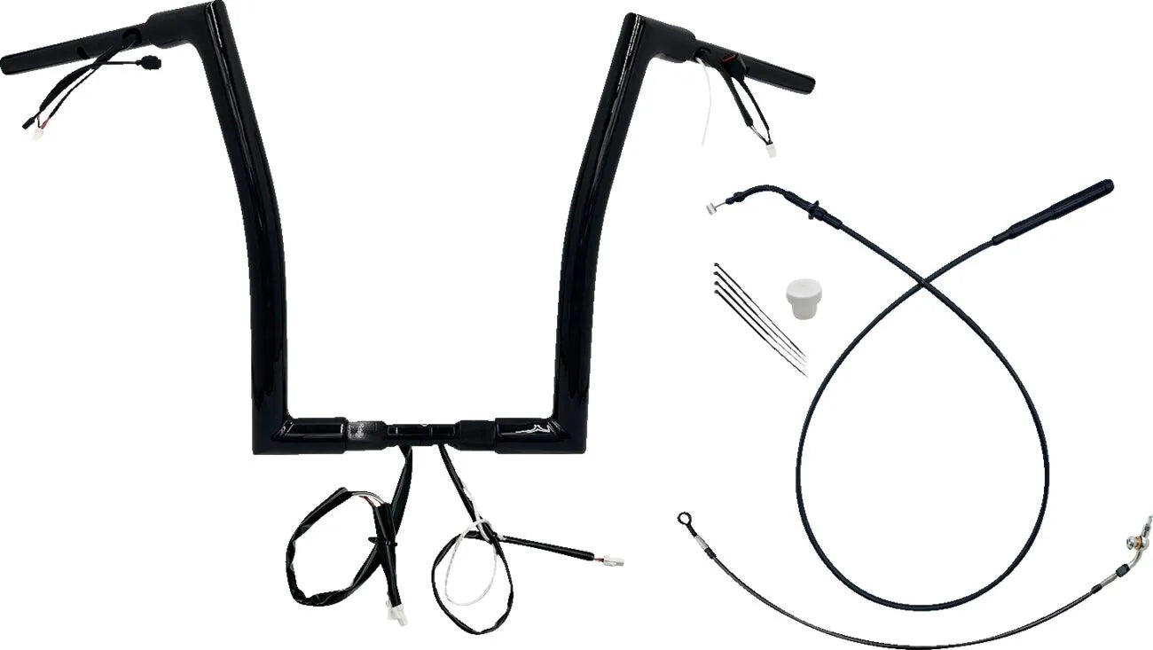 16" 1,5 Flat Top Lenker Kit Schwarz für Harley Davidson FLTRX/SE 23-25