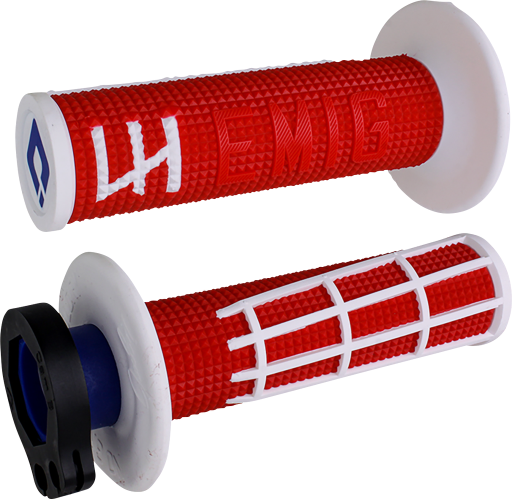 Puños Emig 2.0 Racing V2 Lock-On Rojo Blanco