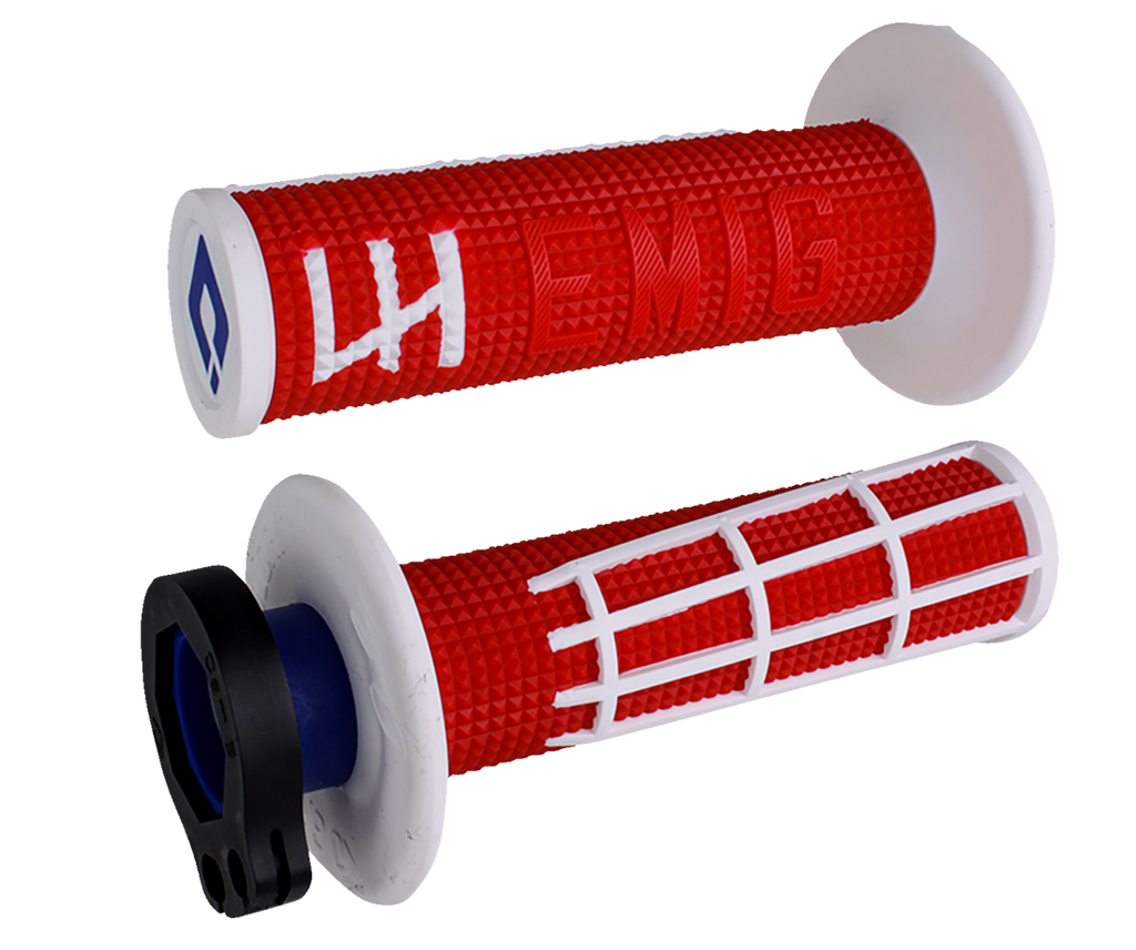 Puños Emig 2.0 Racing V2 Lock-On Rojo Blanco