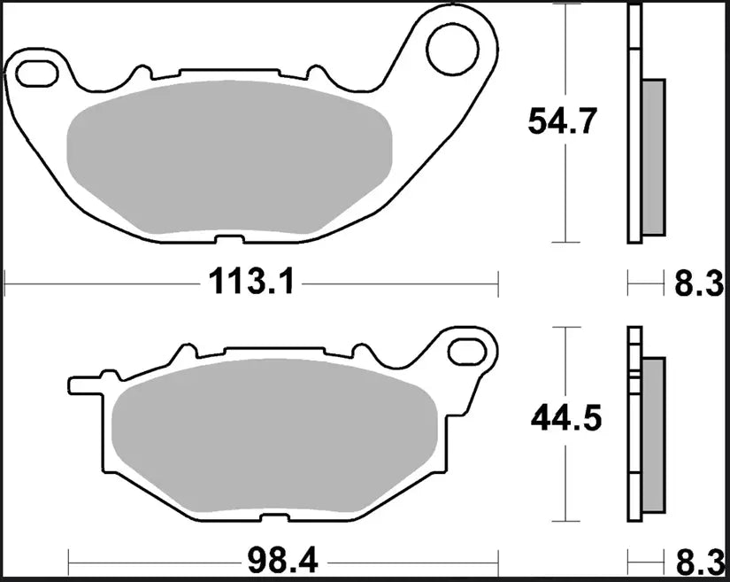 Sintered brake pad for Yamaha