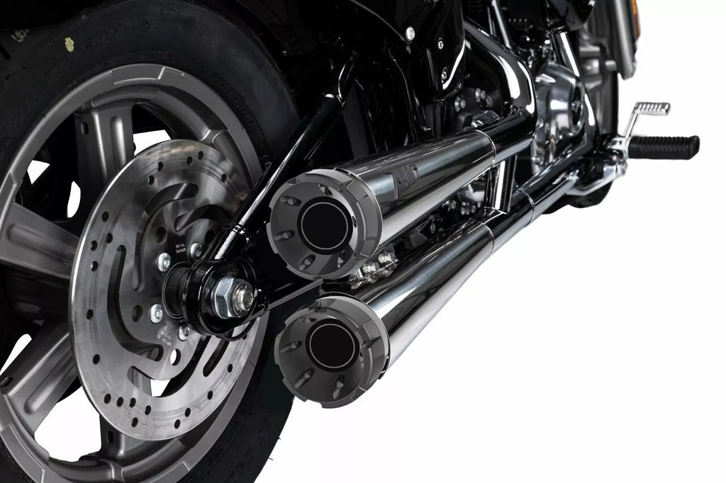 Silenciadores Slip-On E4/E5 Cónico Pulido Para Harley Davidson Softail M8 17-24