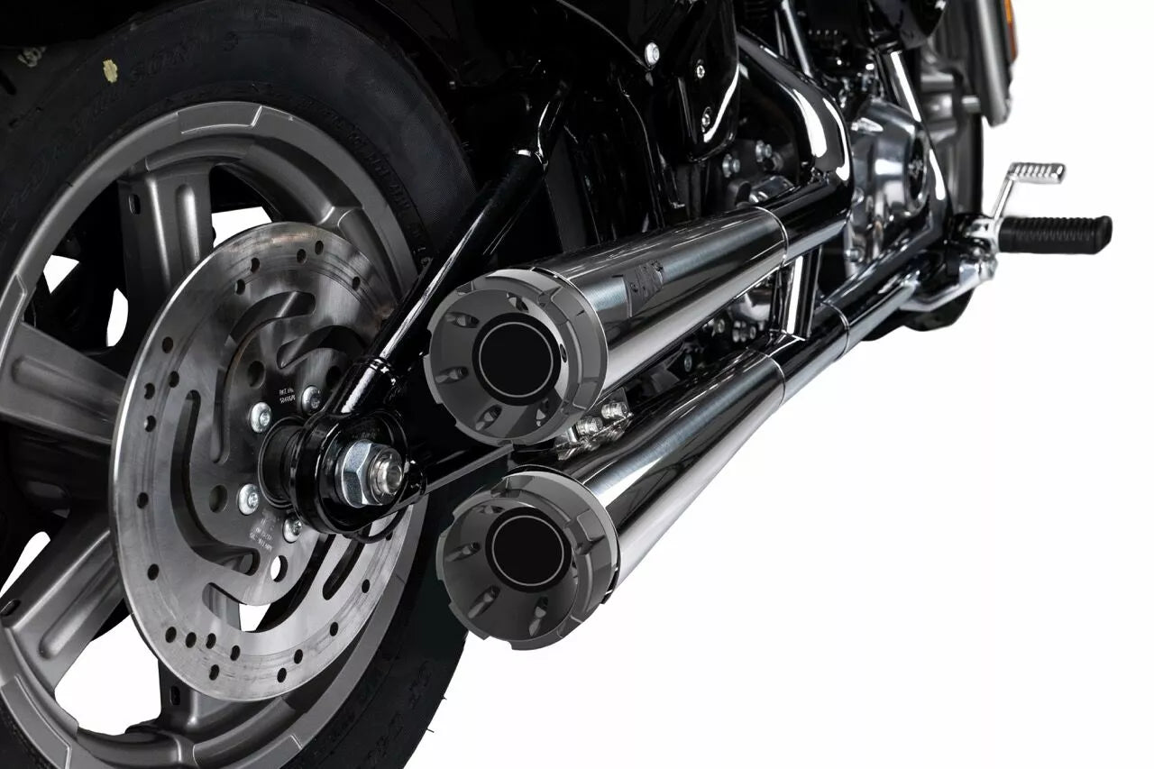 Silenciadores Slip-On E4/E5 Cónico Pulido Para Harley Davidson Softail M8 17-24