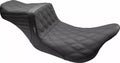 Double Diamond Whip Tail Front Seat with Grip Tape for Harley Davidson