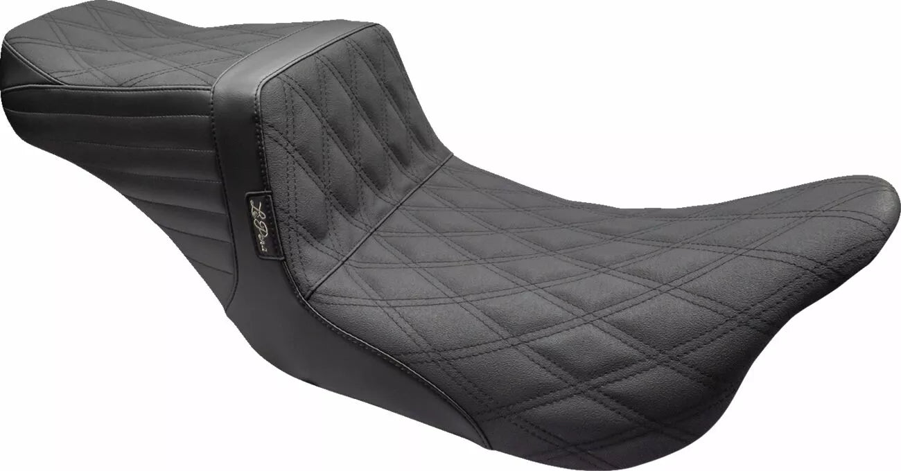 Asiento Delantero Con Cola Whip De Doble Diamante Con Cinta De Agarre Para Harley Davidson