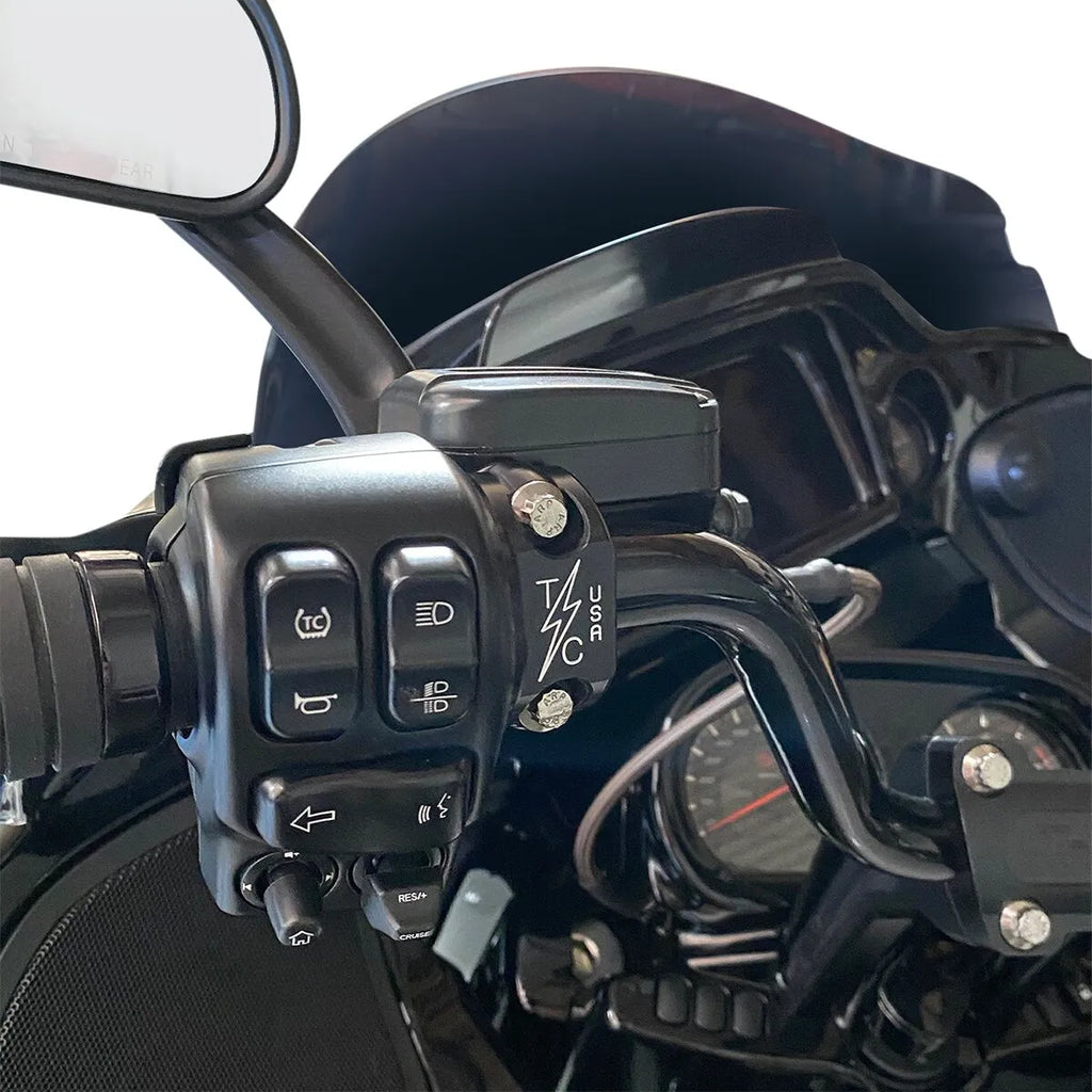 Brake/clutch perch mounts for Harley Davidson