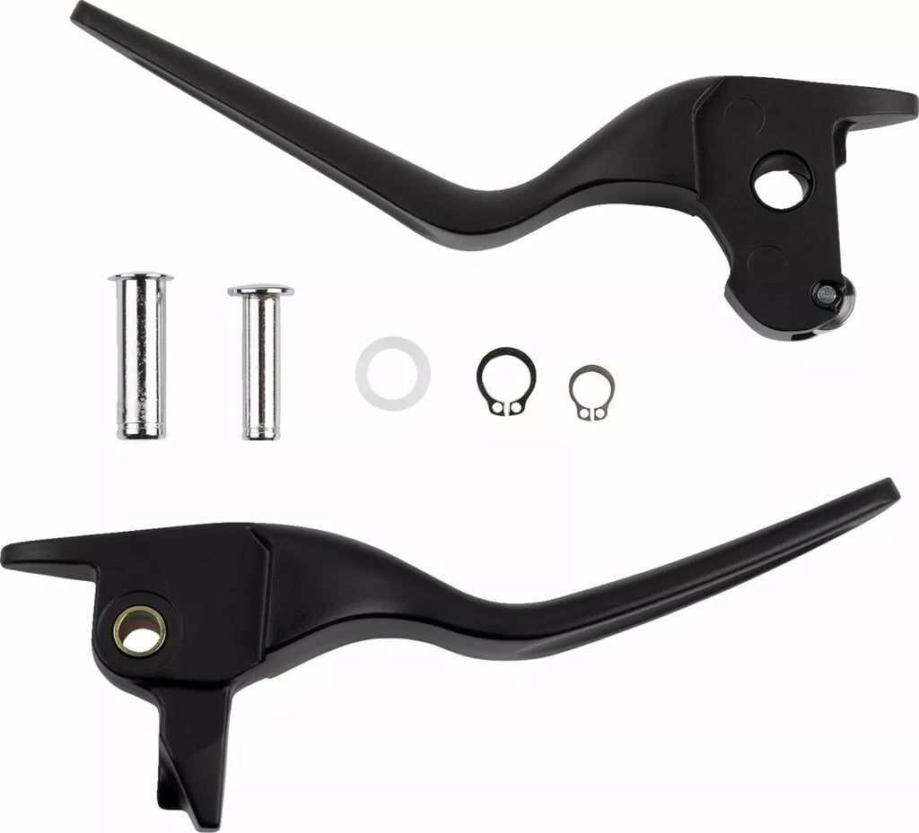 Glänzend schwarzes Custom-Hebelset für Harley Davidson