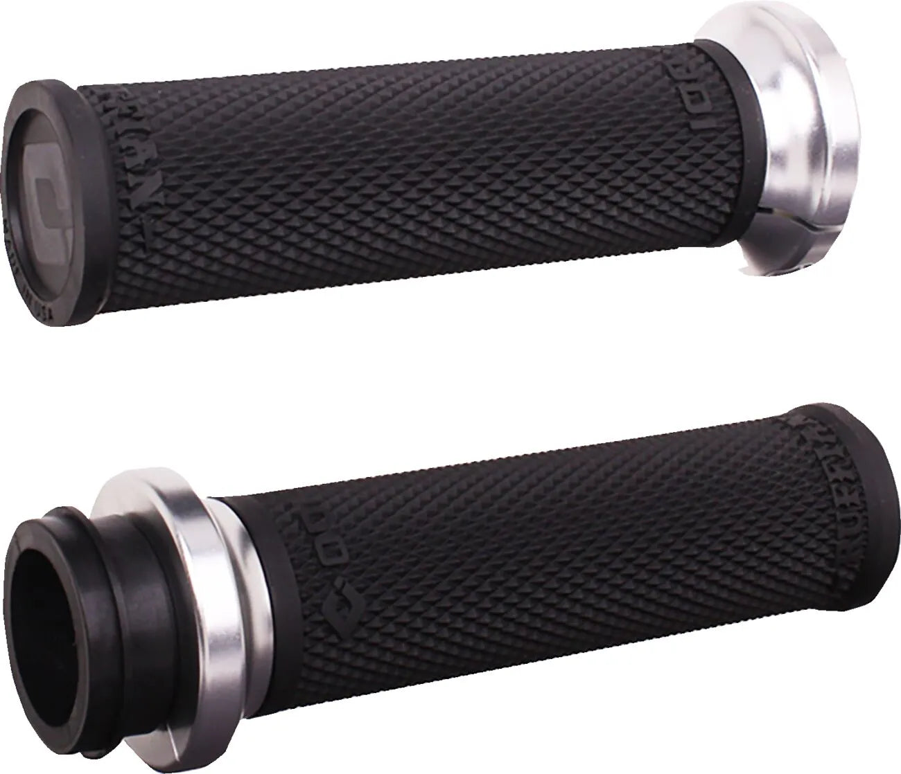 Ruffian Lock-On Street Griffe Schwarz/Silber für Harley Davidson
