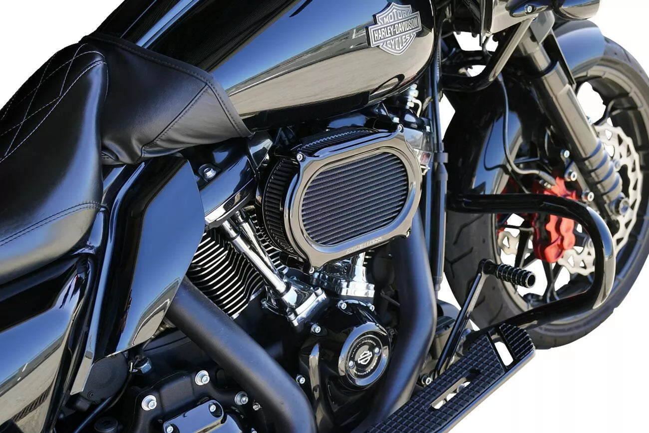 Stage II Oval Performance Luftfilter Kit Schwarz für Harley Davidson