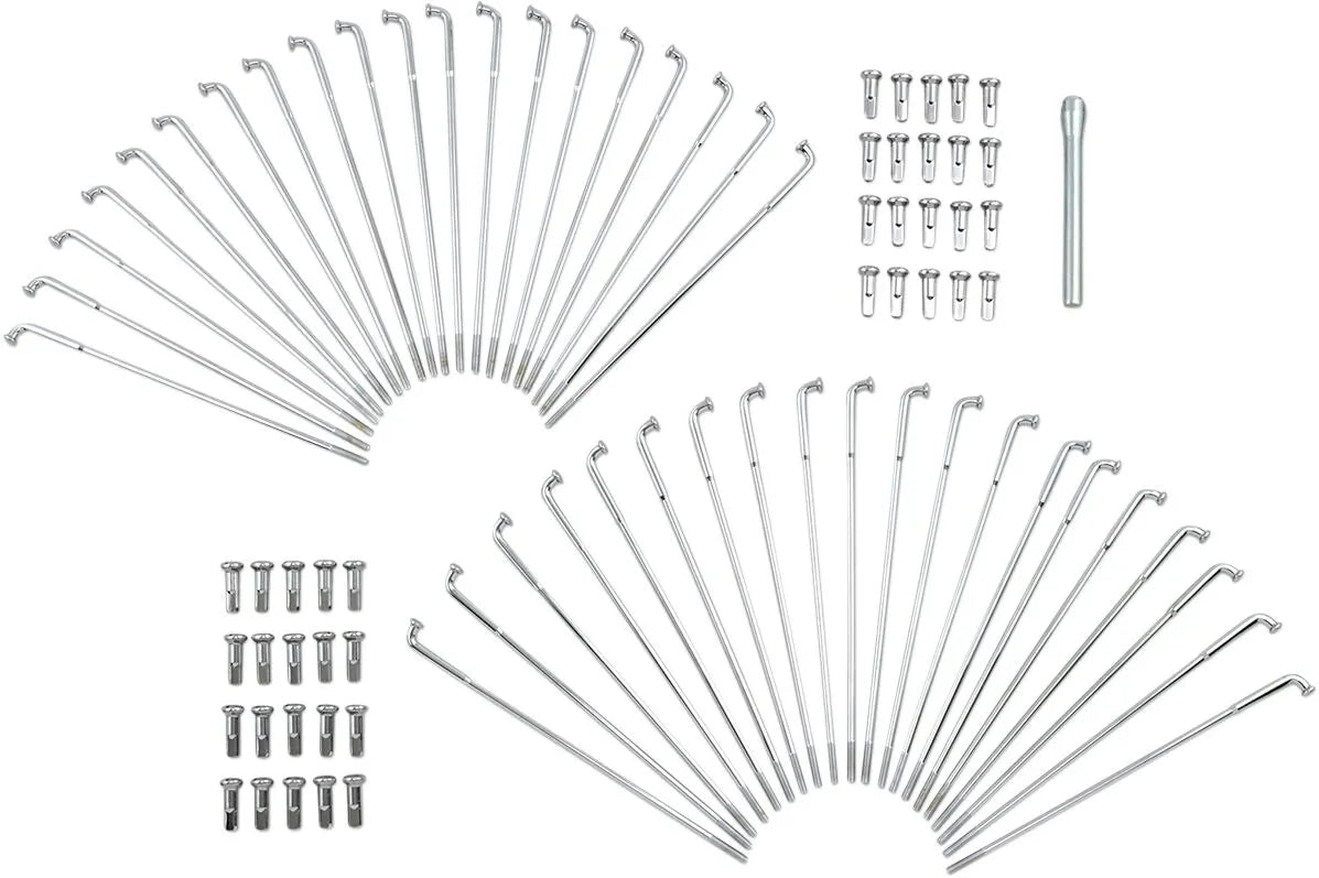 Set of chrome steel 16" wheel spokes for Harley-Davidson