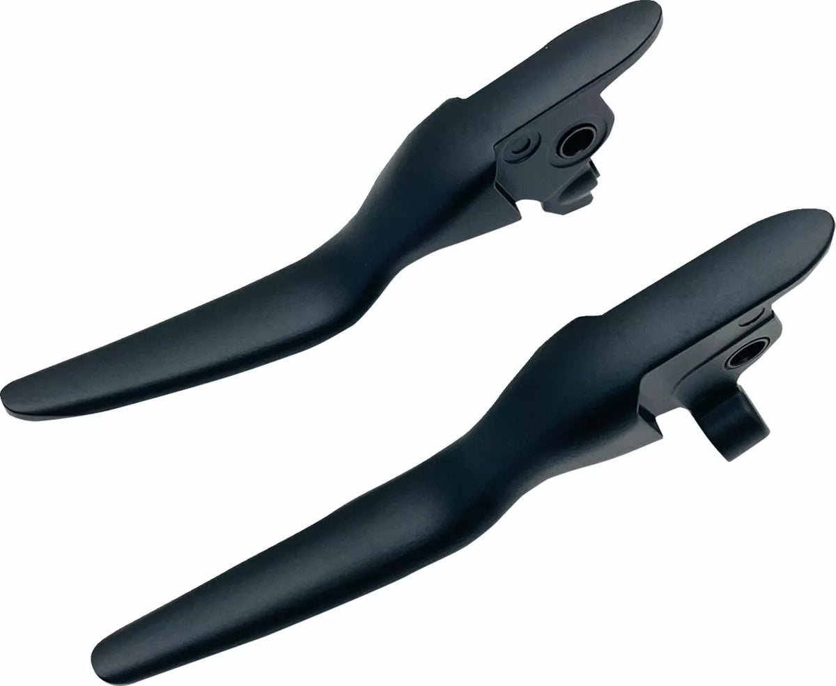 Set De Manetas Custom Negro Brillante Para Harley Davidson