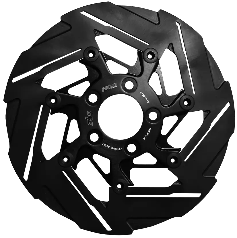 Schwarze 7SPK-Hinterradbremsscheibe für Harley Davidson