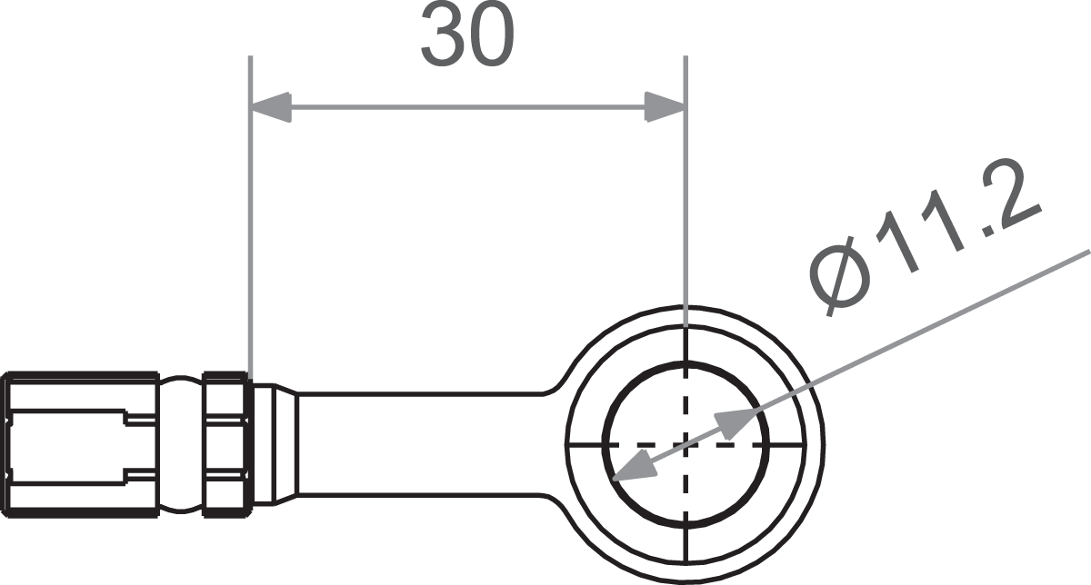 TRW MV11A00S Banjo Varioflex-Anschluss 7/16" BK