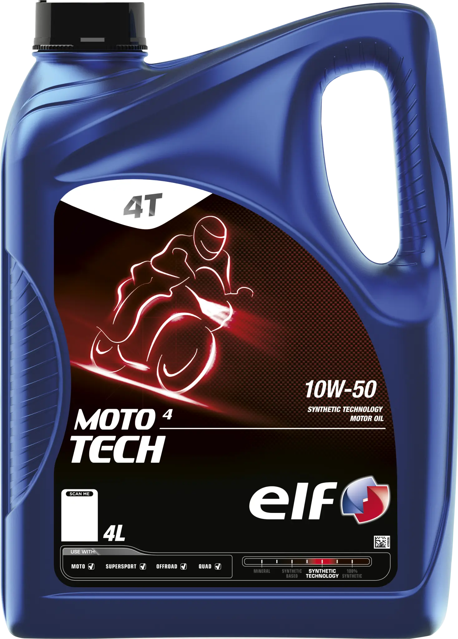 Aceite Motor Para Moto 4 Tech 10W50 Syn 4L