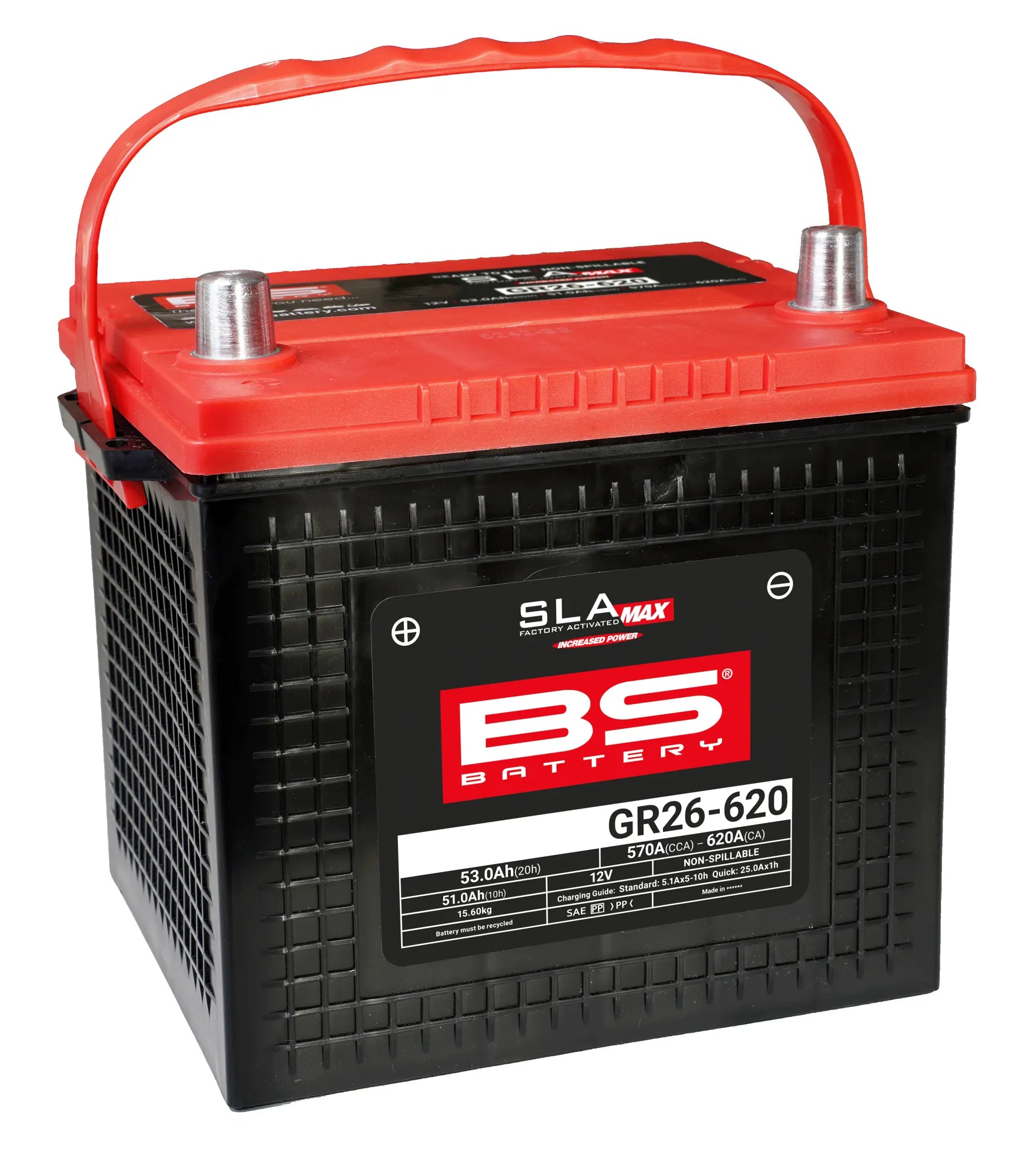 Batería AGM SLA MAX Factory-Activated sin mantenimiento BATTERY BS GR26-620 SLA-MAX