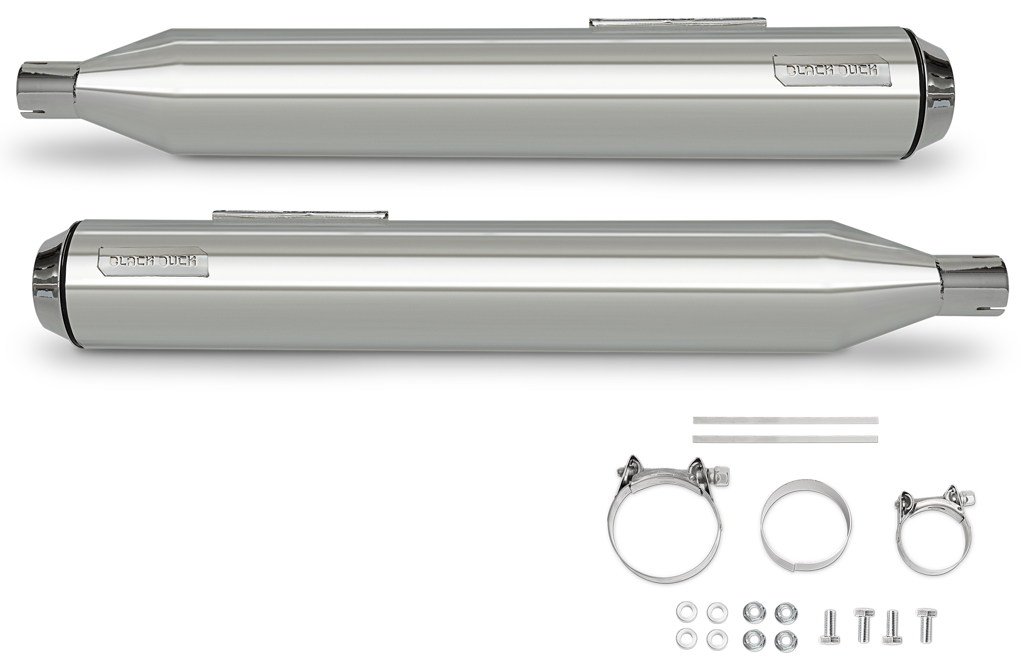 Black Duck, Silenciosos Bombardier Cromo Para Harley Davidson