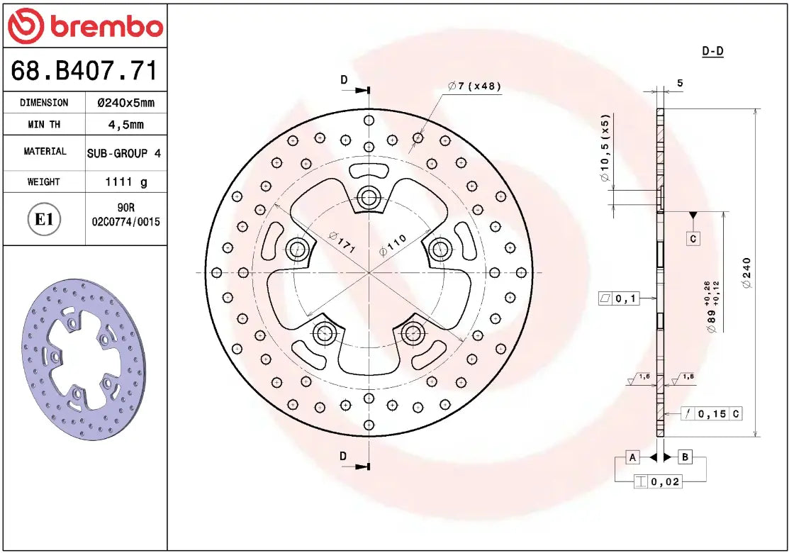 Fixed Gold Series Brake Disc for Kymco