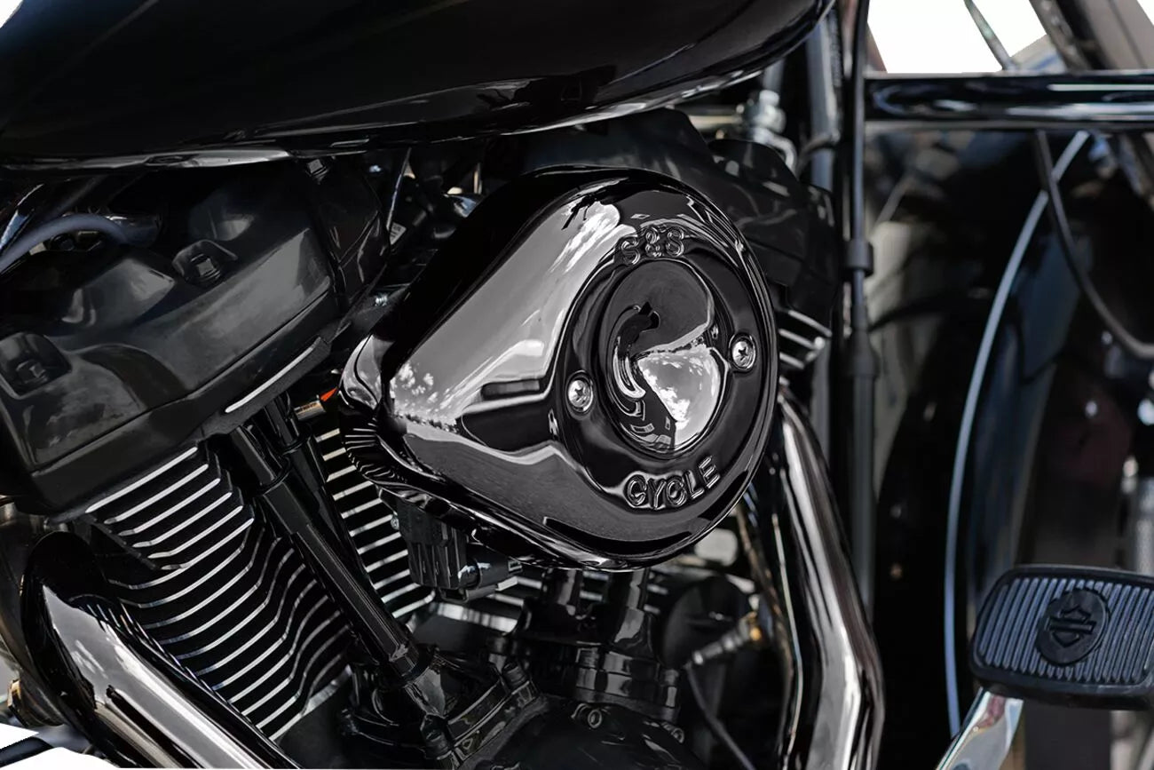 Copertura del filtro ad aria stealth Chrome per M-Oight Motors per Harley Davidson