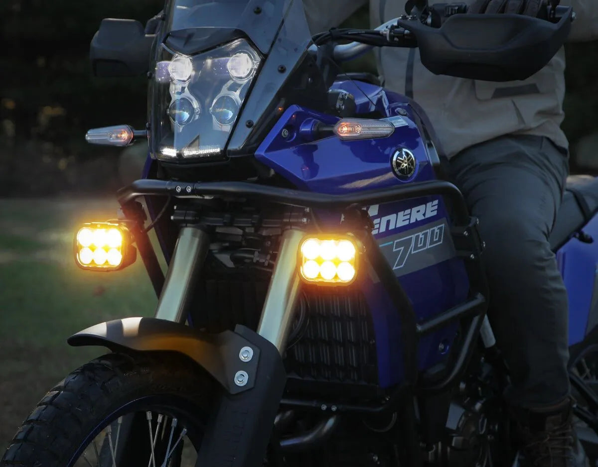 Foco DL6 Híbrido Ámbar Para Moto