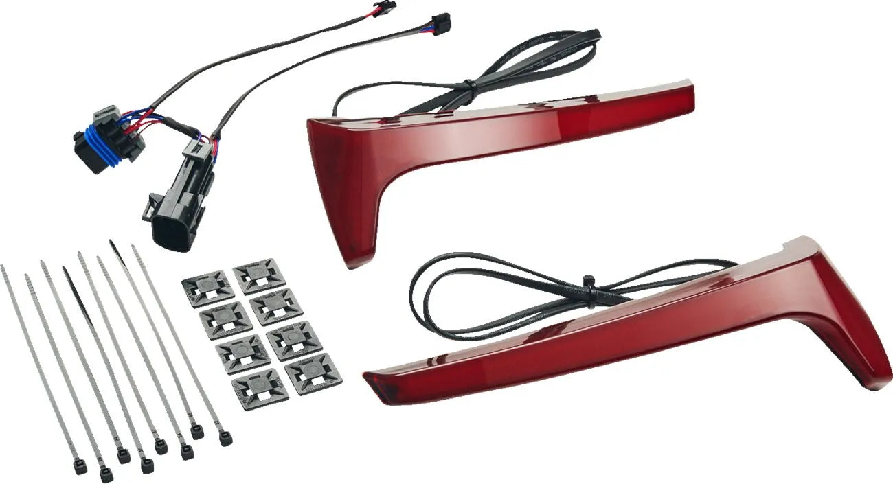 Luces Para Alforjas Rydeculture™ Bryant M1 Con Lente Roja Para Indian