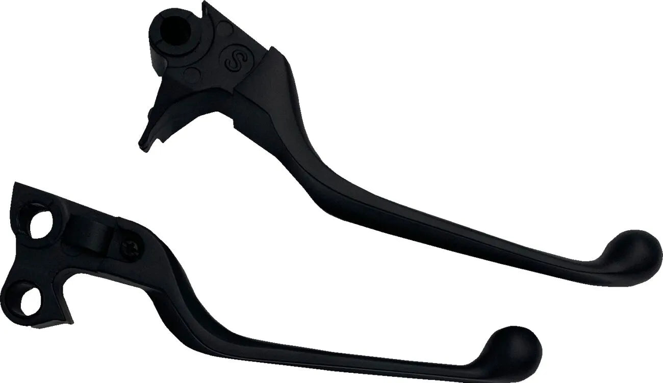 Schmale, schwarze Hebel für Harley Davidson 96-17 Big Twin