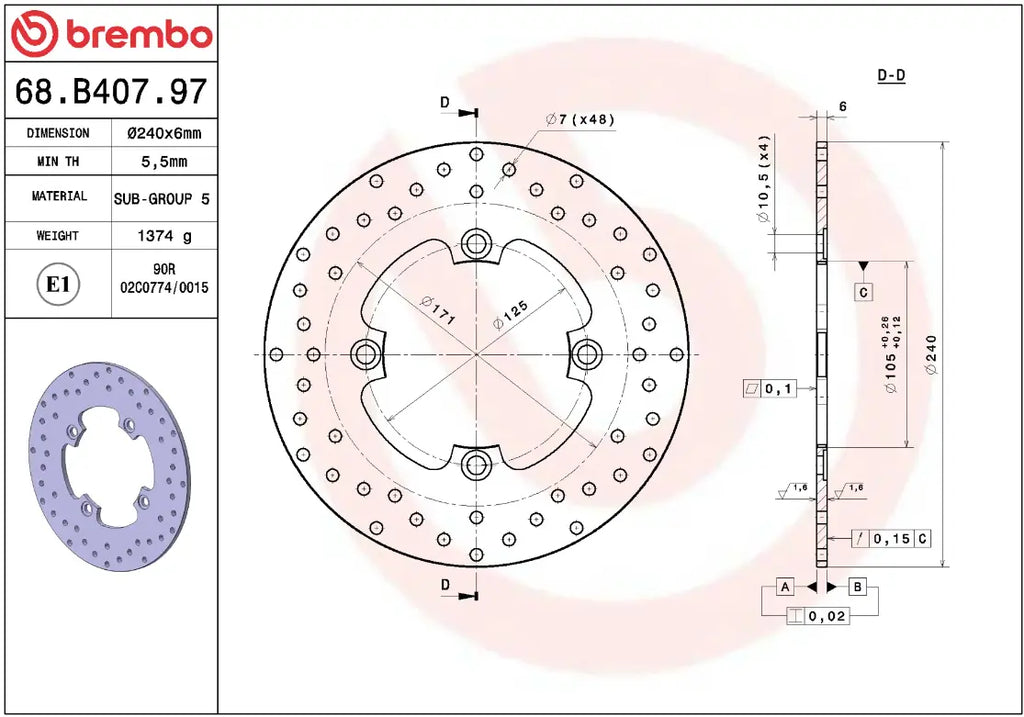 GOLD SERIES FIXED BRAKE DISC PRIME LINE Brake DISC FIX RR