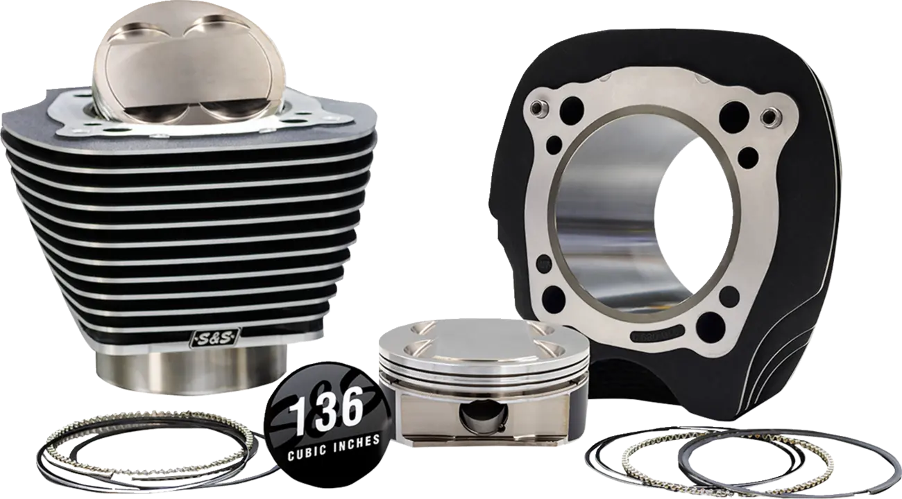 Big Bore Kit 132/136" Granite Black H/Illuminated For Harley Davidson M8 17-UP