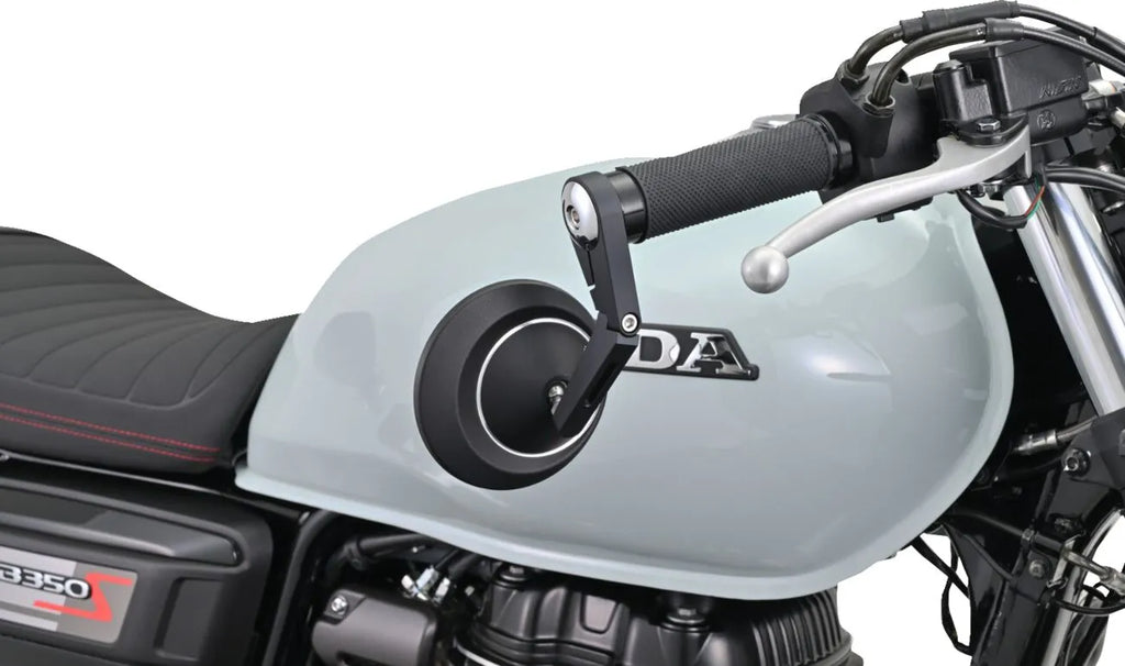 Chromed machined "RING" handlebar end caps for motorcycles