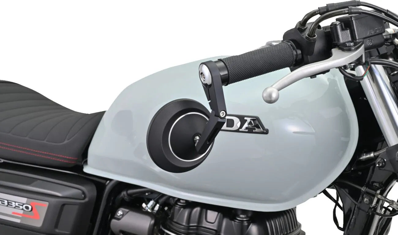 Chromed machined "RING" handlebar end caps for motorcycles