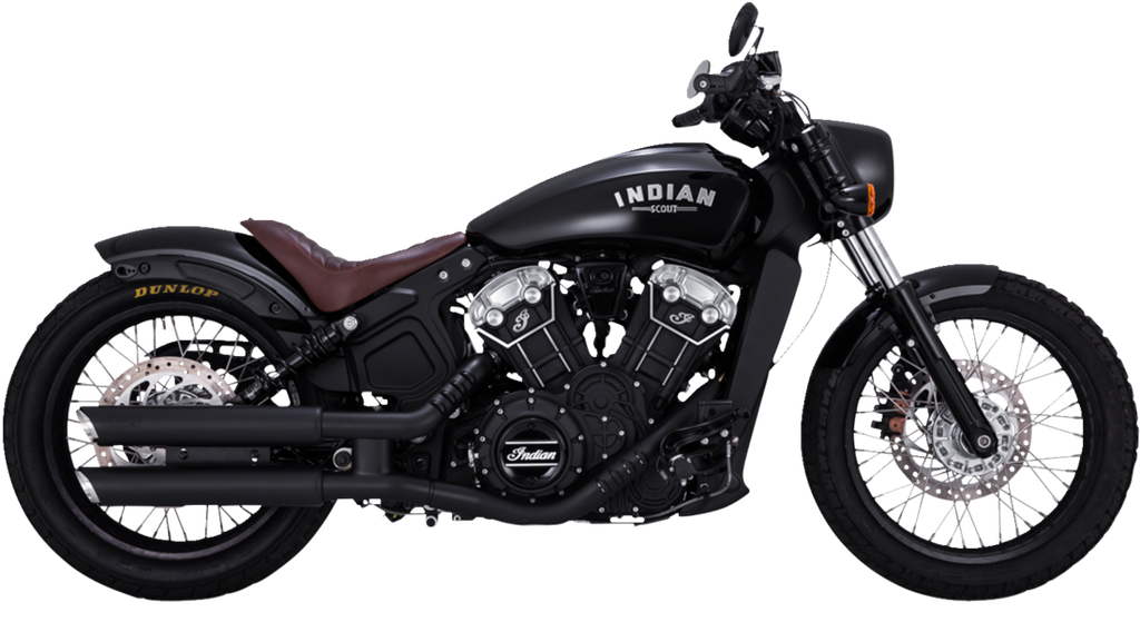 Vance &amp; Hines Twin Slash 3" Slip-Ons Schwarzer Auspuff für Indian Scout