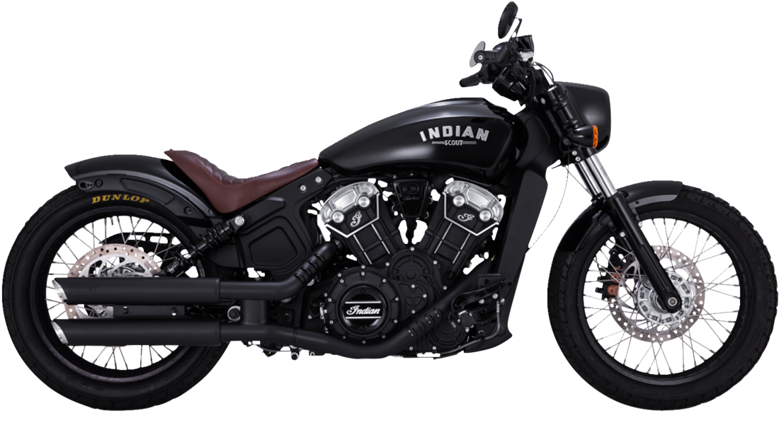 Vance &amp; Hines Twin Slash 3" Slip-Ons Schwarzer Auspuff für Indian Scout