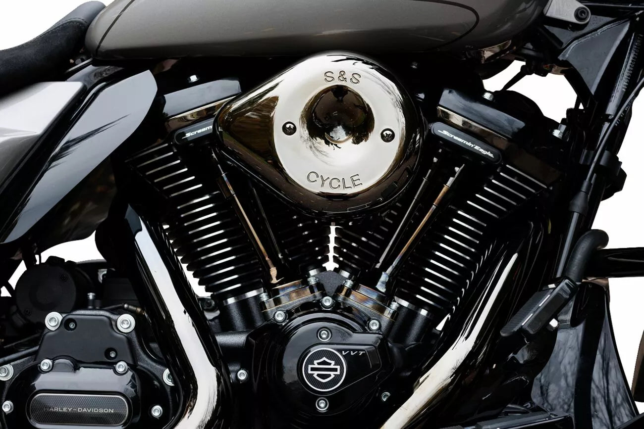 Kit Con Cubierta De Filtro De Aire Lava Chrome Stealth Para Motores M-Eight Para Harley Davidson