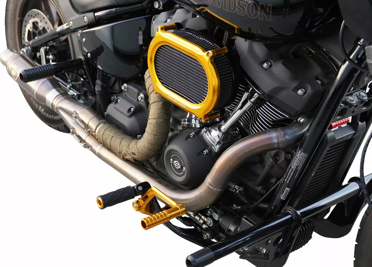 Kit Filtro De Aire Stage II Oval Performance Dorado Para Harley Davidson