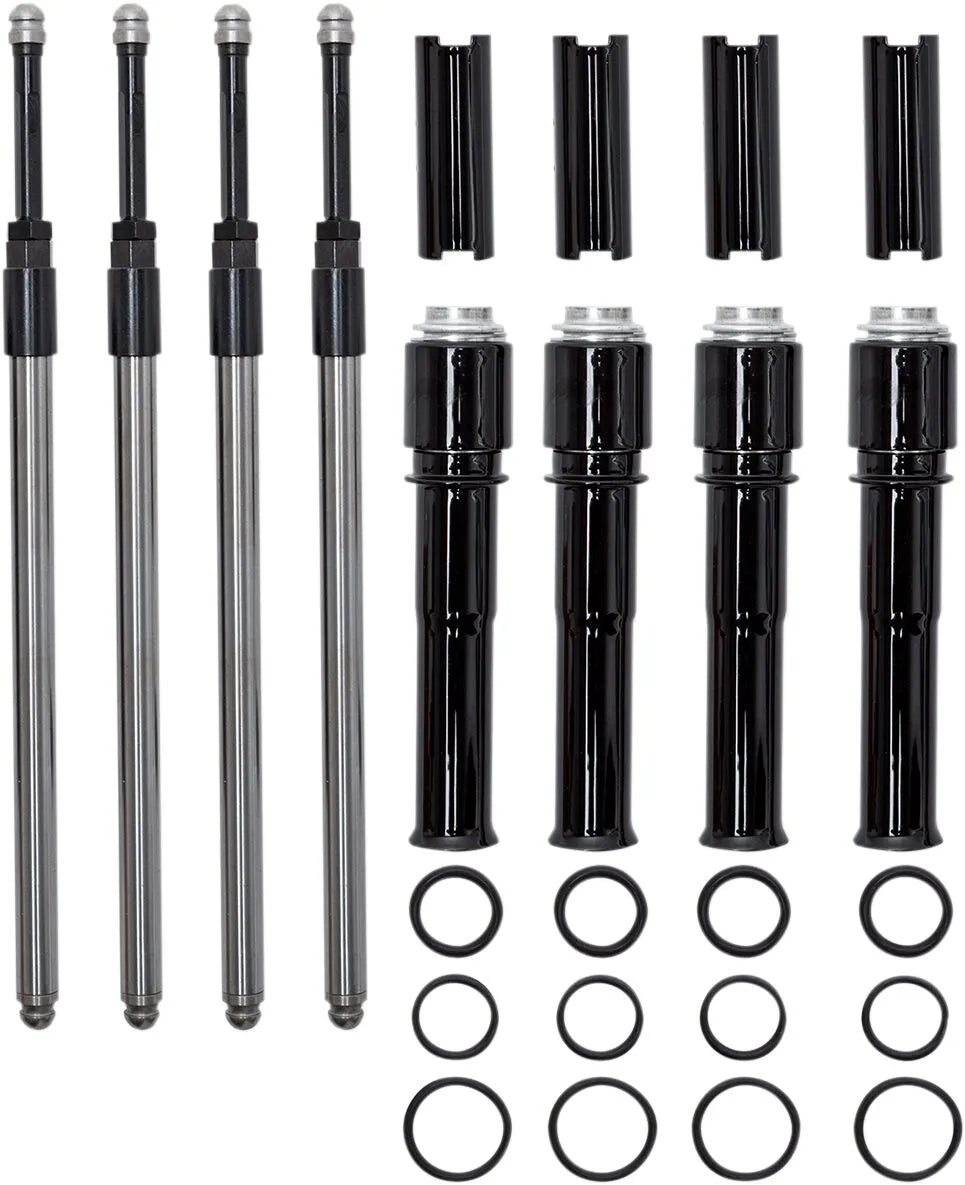 Kit de varillas de empuje Quickee con tapas negro brillante PUSH RODS/TUBES BLK M8