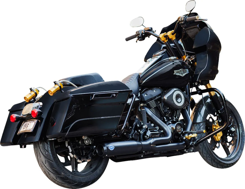 2-in-1 Qualifier Guardian Black Auspuff für Harley Davidson
