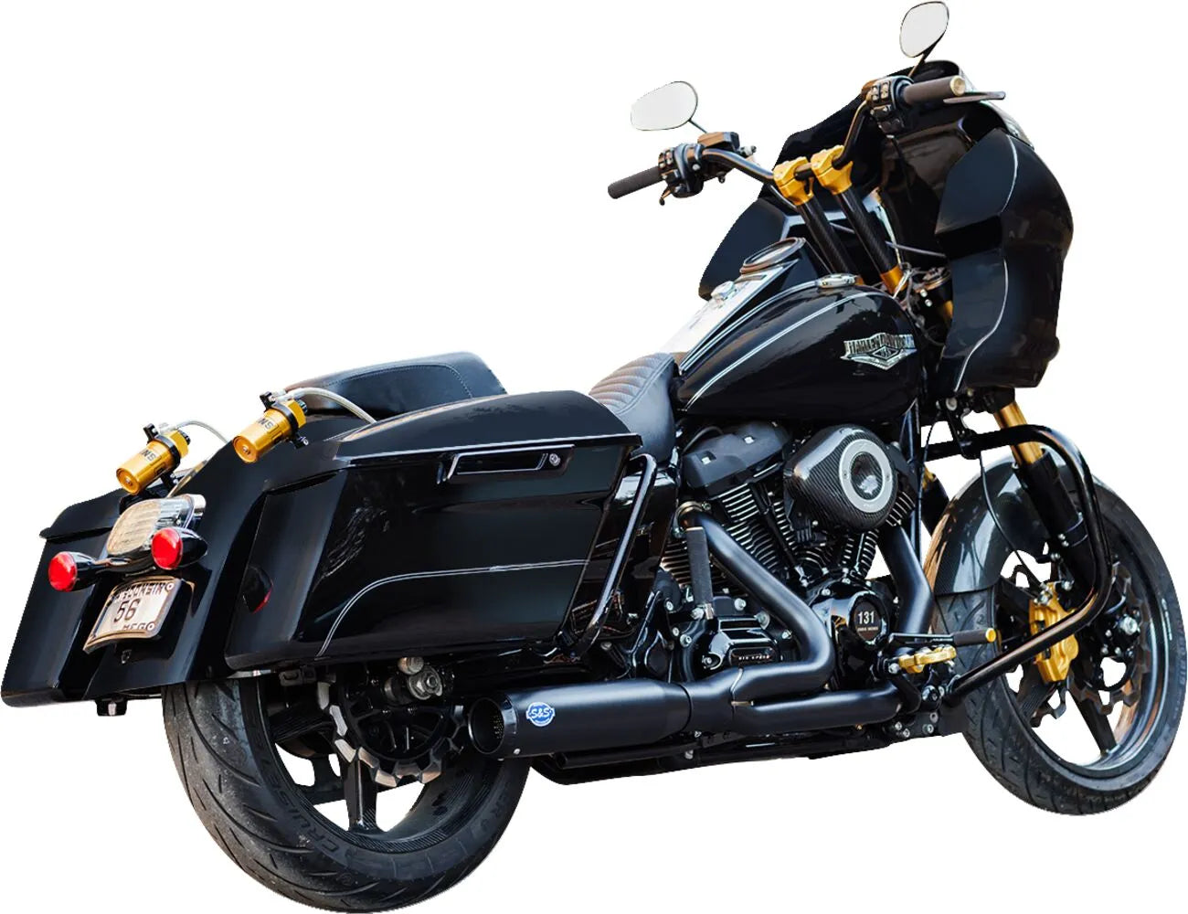 2-in-1 Qualifier Guardian Black Auspuff für Harley Davidson