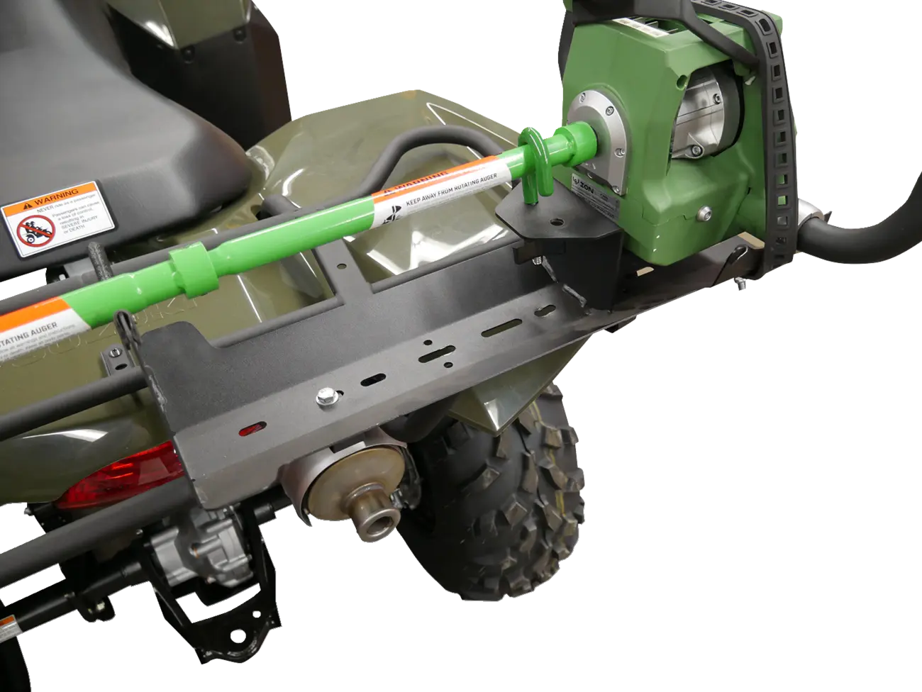 Soporte barrena de hielo portaequipajes para ATV