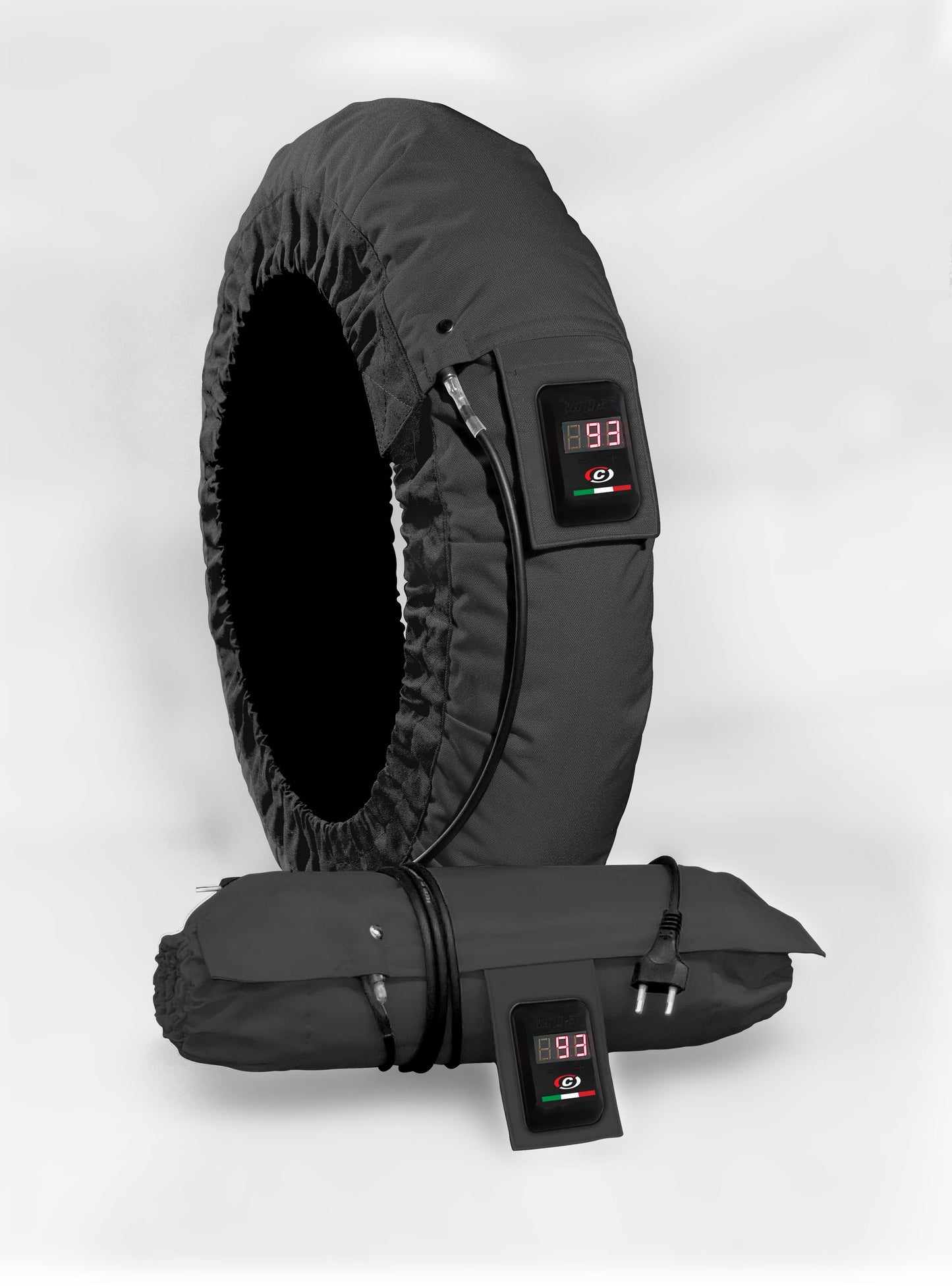 Visione suprema del riscaldatore di pneumatici superbike m/xxl nero