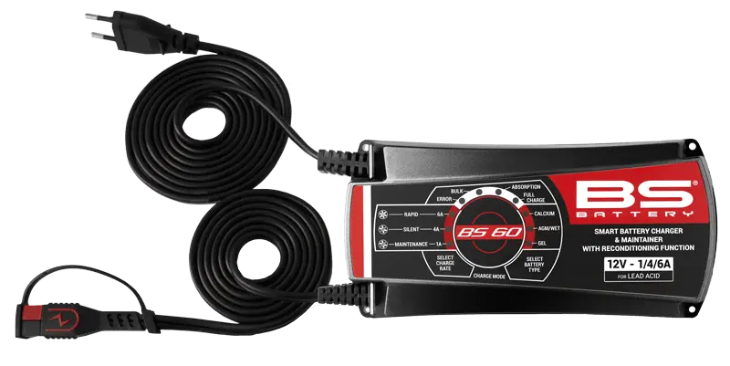 Smart Motorcycle Battery Charger/Maintainer BS60 12V 1A/4A/6A