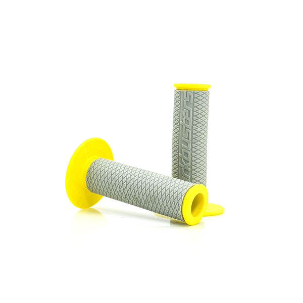 Gray / Yellow Motorcycle Grips