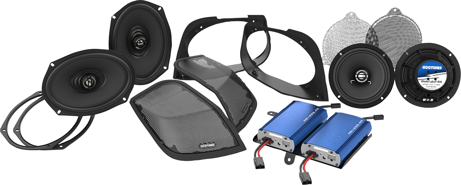 Kit De Tapa De Altavoz Retro Corte Con Altavoces Y Amplificadores Para Harley Davidson