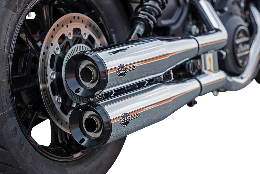 Silenciadores Slip-On Grand National Cromo Para Indian