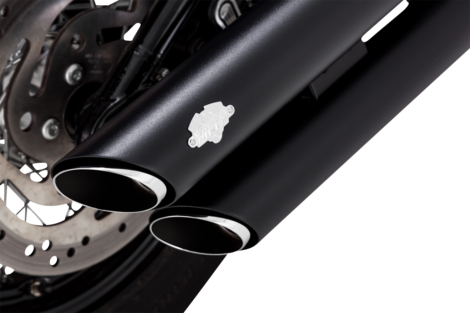 Silenciadores Deslizables Twin Slash De 3" Negros Para Harley Davidson