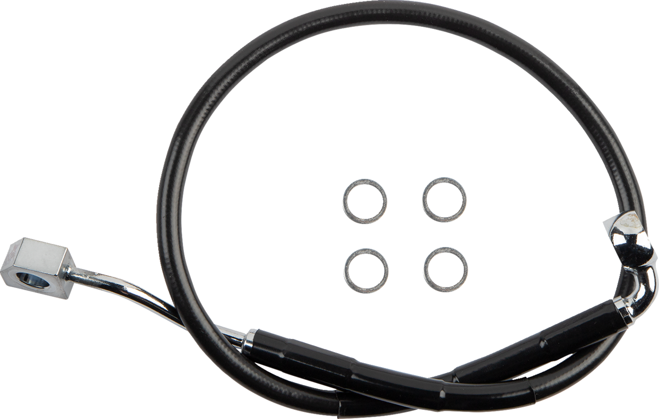 Black Vinyl Coated Stainless Steel Rear Brake Line for Harley Davidson