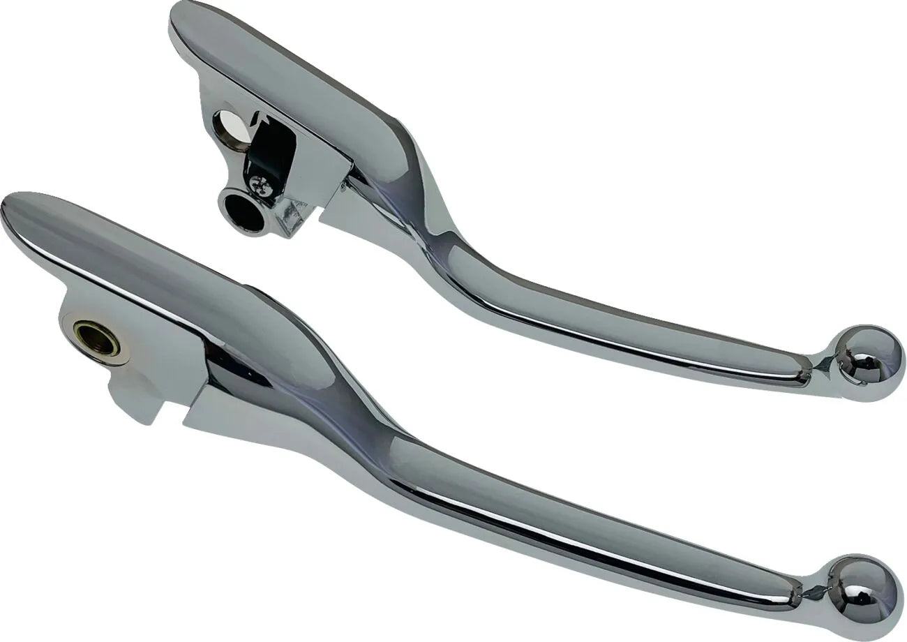 Verchromtes schmal zulaufendes Hebelset für Harley Davidson Softail