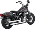 Verchromte 3" Twin Slash Slip-On Schalldämpfer für Harley Davidson