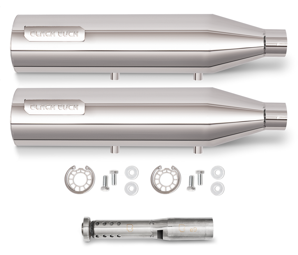 Black Duck, Raidrunner Silenciosos Cromo Para Harley Davidson Sportster